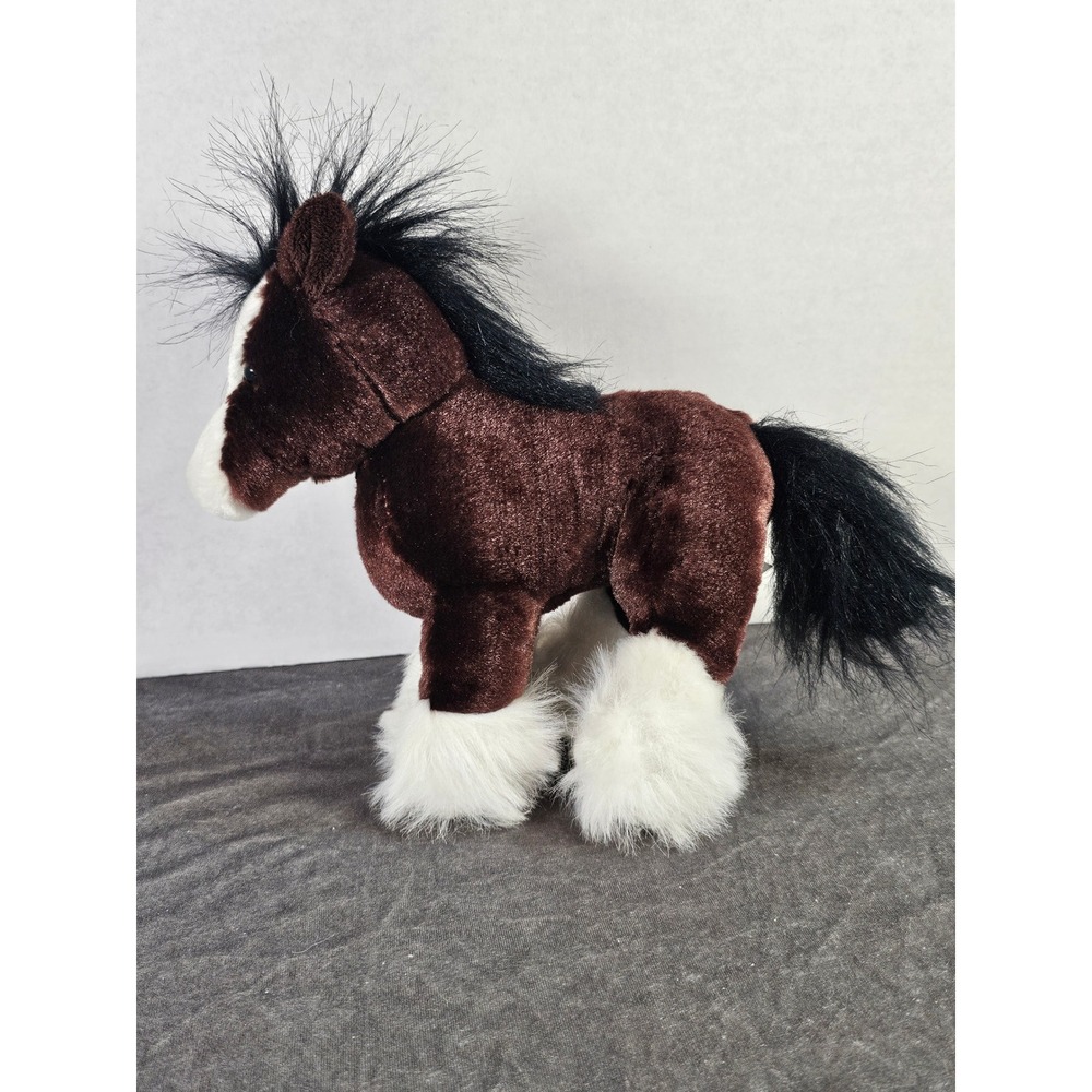 GANZ Webkinz Clydesdale Horse 9" lush HM139 -‎ No Code